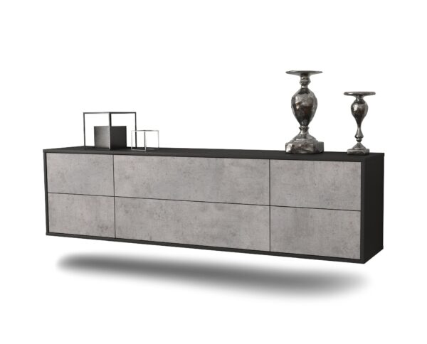 Lowboard Saint Paul, Beton, hängend (180x49x35cm)