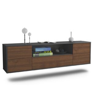 Lowboard Buffalo, Walnuss, hängend (180x49x35cm)
