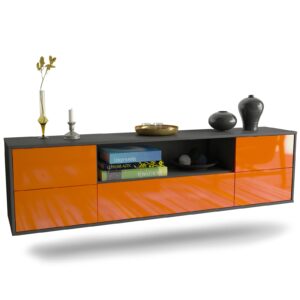 Lowboard Buffalo, Orange, hängend (180x49x35cm)