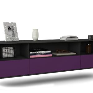 Lowboard Plano, Lila, hängend (180x49x35cm)