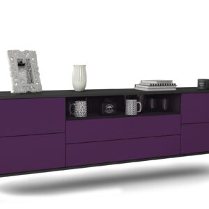 Lowboard Fort Wayne, Lila, hängend (180x49x35cm)