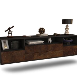 Lowboard Henderson, Rost, hängend (180x49x35cm)