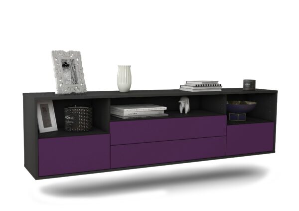 Lowboard Henderson, Lila, hängend (180x49x35cm)