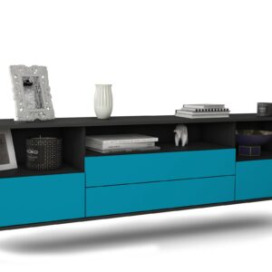 Lowboard Henderson, Türkis, hängend (180x49x35cm)