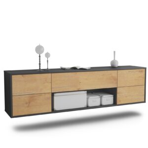 Lowboard Lincoln, Eiche, hängend (180x49x35cm)