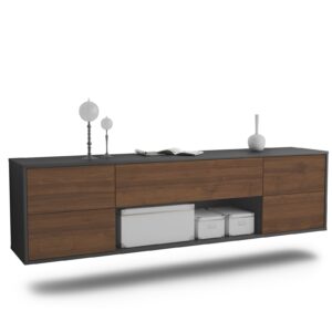 Lowboard Lincoln, Walnuss, hängend (180x49x35cm)