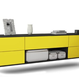 Lowboard Lincoln, Gelb, hängend (180x49x35cm)