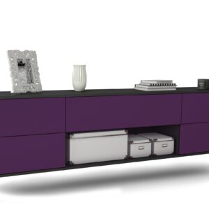 Lowboard Lincoln, Lila, hängend (180x49x35cm)