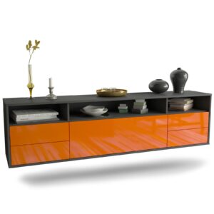 Lowboard Scottsdale, Orange, hängend (180x49x35cm)