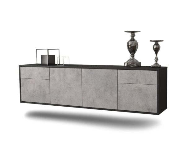 Lowboard Madison, Beton, hängend (180x49x35cm)
