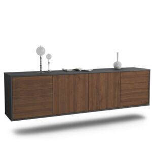 Lowboard Madison, Walnuss, hängend (180x49x35cm)