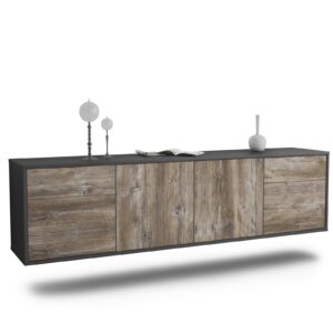 Lowboard Madison, Treibholz, hängend (180x49x35cm)