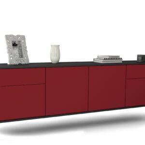 Lowboard Madison, Bordeaux, hängend (180x49x35cm)