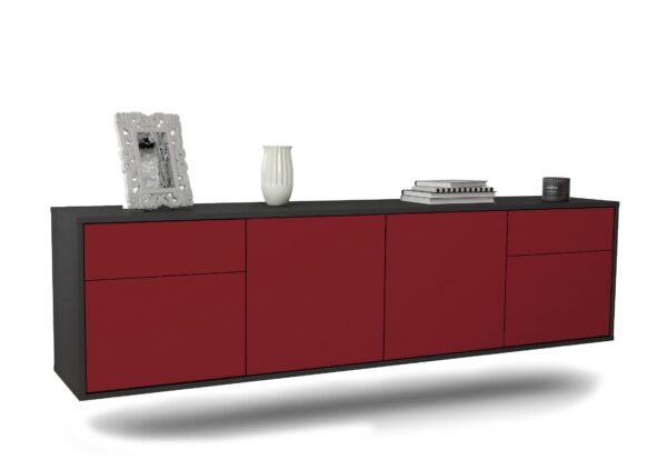 Lowboard Madison, Bordeaux, hängend (180x49x35cm)