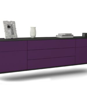 Lowboard Orlando, Lila, hängend (180x49x35cm)