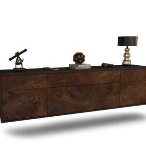 Lowboard Baton Rouge, Rost, hängend (180x49x35cm)