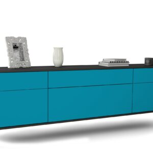 Lowboard Baton Rouge, Türkis, hängend (180x49x35cm)