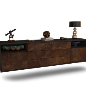 Lowboard Garland, Rost, hängend (180x49x35cm)