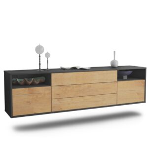 Lowboard Garland, Eiche, hängend (180x49x35cm)