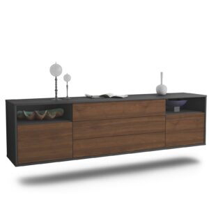 Lowboard Garland, Walnuss, hängend (180x49x35cm)