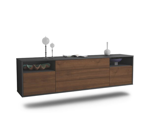 Lowboard Garland, Walnuss, hängend (180x49x35cm)