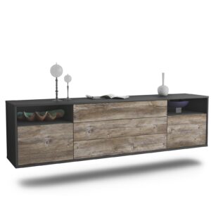 Lowboard Garland, Treibholz, hängend (180x49x35cm)