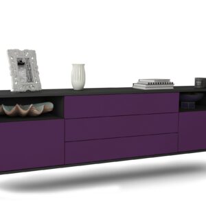 Lowboard Garland, Lila, hängend (180x49x35cm)