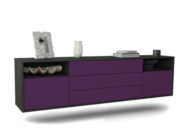 Lowboard Garland, Lila, hängend (180x49x35cm)