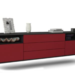 Lowboard Garland, Bordeaux, hängend (180x49x35cm)