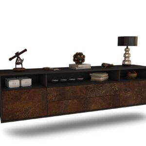 Lowboard Laredo, Rost, hängend (180x49x35cm)
