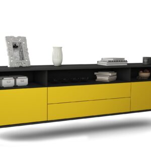 Lowboard Laredo, Gelb, hängend (180x49x35cm)