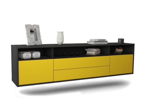 Lowboard Laredo, Gelb, hängend (180x49x35cm)