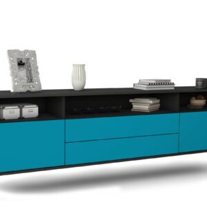 Lowboard Laredo, Türkis, hängend (180x49x35cm)