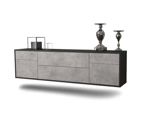 Lowboard Chula Vista, Beton, hängend (180x49x35cm)