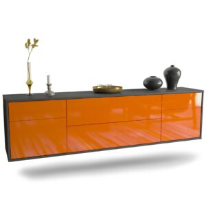 Lowboard Chula Vista, Orange, hängend (180x49x35cm)