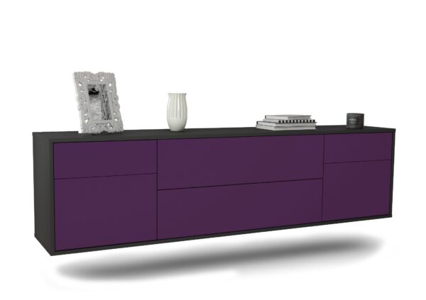 Lowboard Chula Vista, Lila, hängend (180x49x35cm)