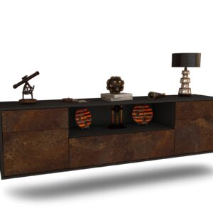 Lowboard Lubbock, Rost, hängend (180x49x35cm)