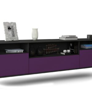 Lowboard Winston-Salem, Lila, hängend (180x49x35cm)