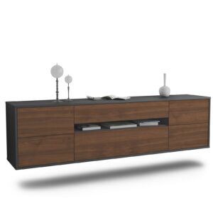 Lowboard Reno, Walnuss, hängend (180x49x35cm)