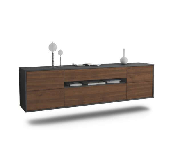 Lowboard Reno, Walnuss, hängend (180x49x35cm)