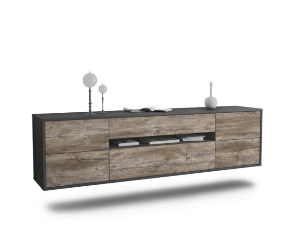 Lowboard Reno, Treibholz, hängend (180x49x35cm)