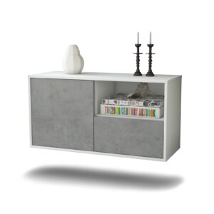 Lowboard Houston, Beton, hängend (92x49x35cm)