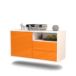 Lowboard Memphis, Orange, hängend (92x49x35cm)