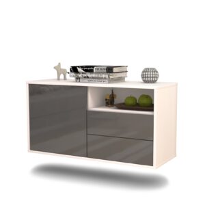 Lowboard Memphis, Grau, hängend (92x49x35cm)
