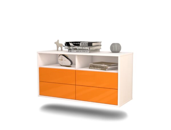 Lowboard El Paso, Orange, hängend (92x49x35cm)
