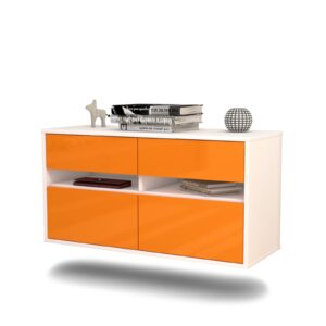 Lowboard Milwaukee, Orange, hängend (92x49x35cm)