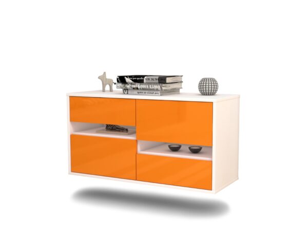 Lowboard Boston, Orange, hängend (92x49x35cm)