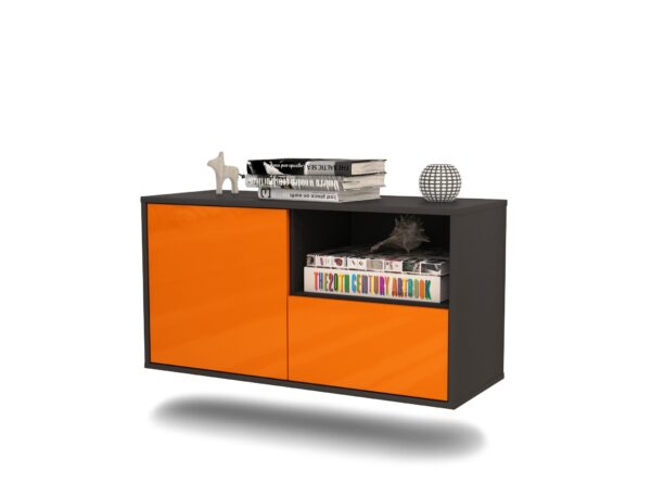 Lowboard Houston, Orange, hängend (92x49x35cm)