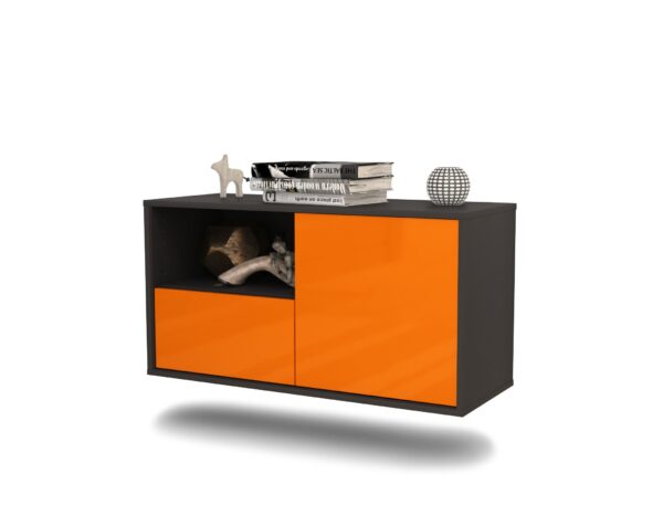 Lowboard Phoenix, Orange, hängend (92x49x35cm)