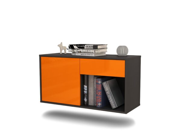 Lowboard Jacksonville, Orange, hängend (92x49x35cm)